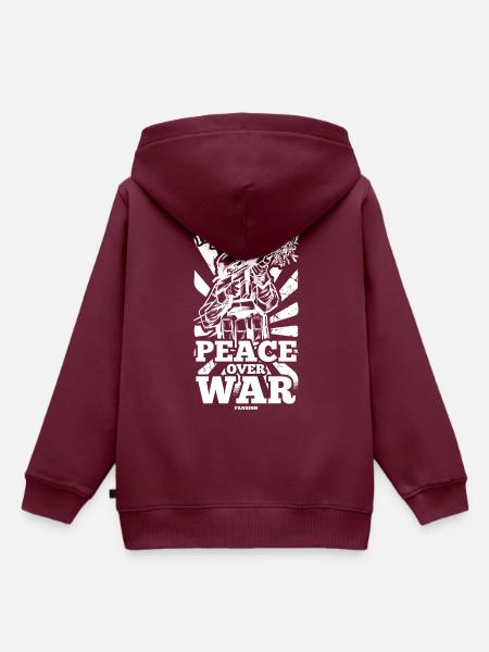 Frieden Liebe Statement - Kinder Premium Organic Hoodie - Burgunderrot