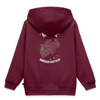 Standort Nettetal - Kinder Premium Organic Hoodie - Burgunderrot - Hinten - AI Model Kid Female (0cm)