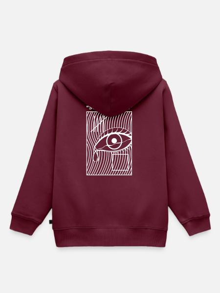 Souless Lebendig - Kinder Premium Organic Hoodie - Burgunderrot