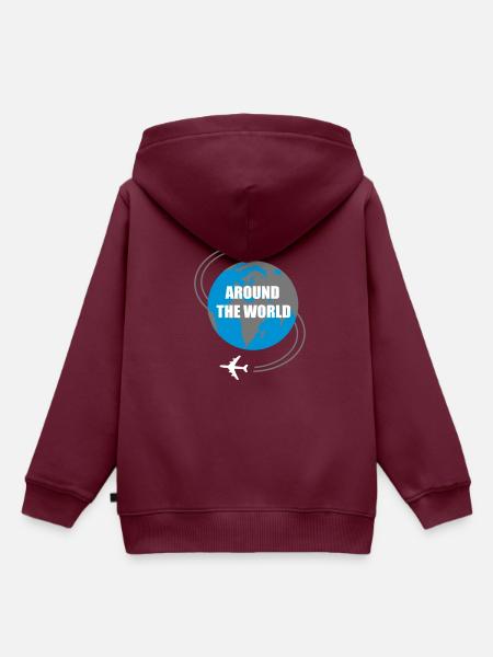 Reise - Kinder Premium Organic Hoodie - Burgunderrot
