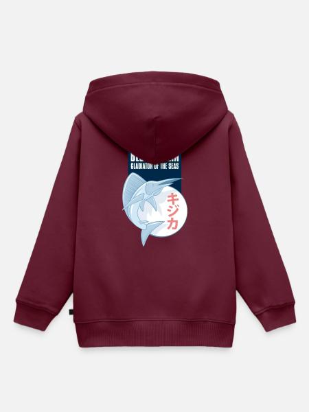 Blue Marlin - Kinder Premium Organic Hoodie - Burgunderrot