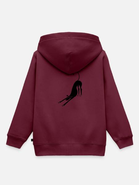 windhund - Kinder Premium Organic Hoodie - Burgunderrot
