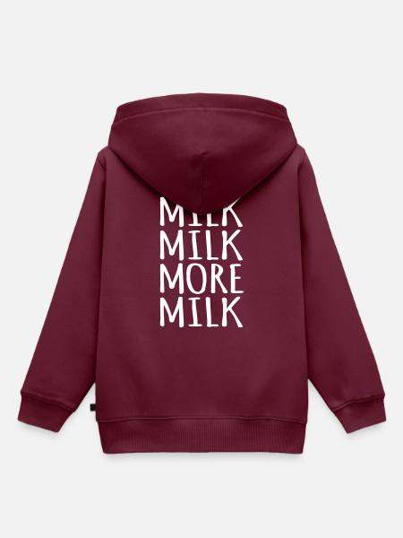 Milch Milchliebhaber - Kinder Premium Organic Hoodie - Burgunderrot