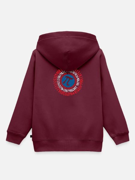 Pi - Kinder Premium Organic Hoodie - Burgunderrot