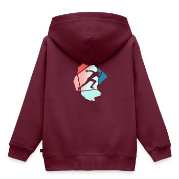 Laufen Sprint Sprinten Sprinter - Kinder Premium Organic Hoodie - Burgunderrot - Hinten - AI Model Kid Female (0cm)