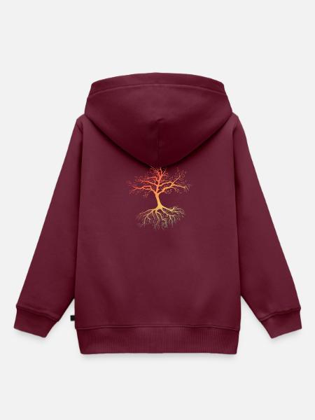 Lebensbaum - Kinder Premium Organic Hoodie - Burgunderrot
