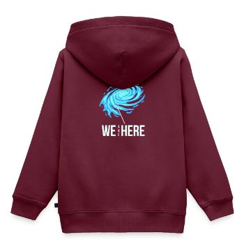 Milchstraße Milchstrasse Kosmos Galaxie Standort - Kinder Premium Organic Hoodie - Burgunderrot - Hinten - AI Model Kid Female (0cm)