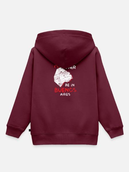 Buenos Aires - Kinder Premium Organic Hoodie - Burgunderrot