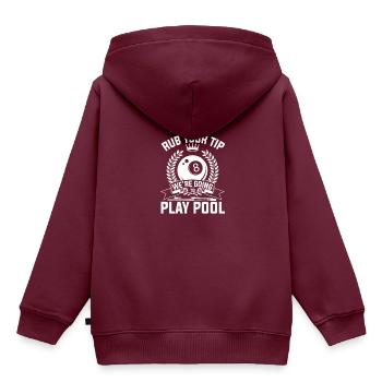 Rub You Tip We're Going To Play Pool Funny Pool - Kinder Premium Organic Hoodie - Burgunderrot - Hinten - AI Model Kid Female (0cm)