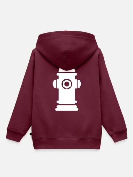 Hydrant Icon - Kinder Premium Organic Hoodie - Burgunderrot