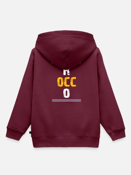 Rocco - Kinder Premium Organic Hoodie - Burgunderrot