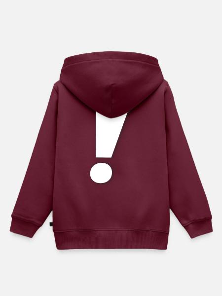 Ausrufezeichen - Kinder Premium Organic Hoodie - Burgunderrot