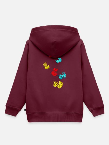 Make Up Kosmetik Icon - Kinder Premium Organic Hoodie - Burgunderrot