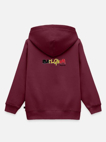 Belgien Regeln - Kinder Premium Organic Hoodie - Burgunderrot
