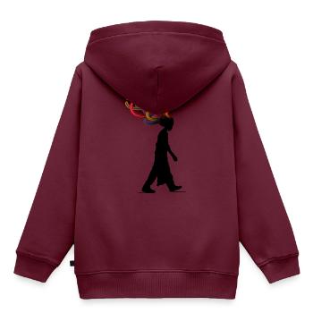 Träumer - Kinder Premium Organic Hoodie - Burgunderrot - Hinten - AI Model Kid Female (0cm)