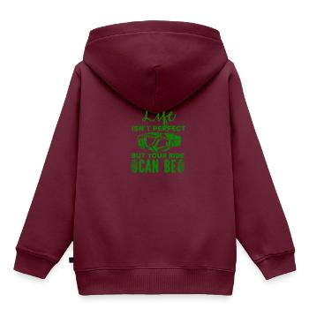 Motorrad Motocross Bike Racing Motorsport - Kinder Premium Organic Hoodie - Burgunderrot - Hinten - AI Model Kid Female (0cm)