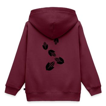 Mais symbol - Kinder Premium Organic Hoodie - Burgunderrot - Hinten - AI Model Kid Female (0cm)