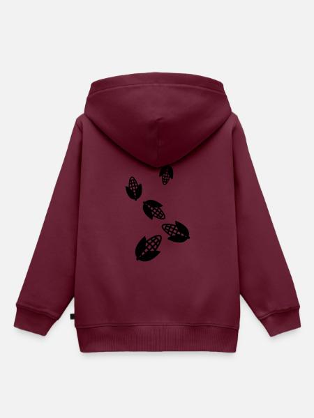 Mais symbol - Kinder Premium Organic Hoodie - Burgunderrot