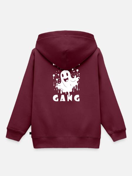 Halloween Gang Party - Kinder Premium Organic Hoodie - Burgunderrot