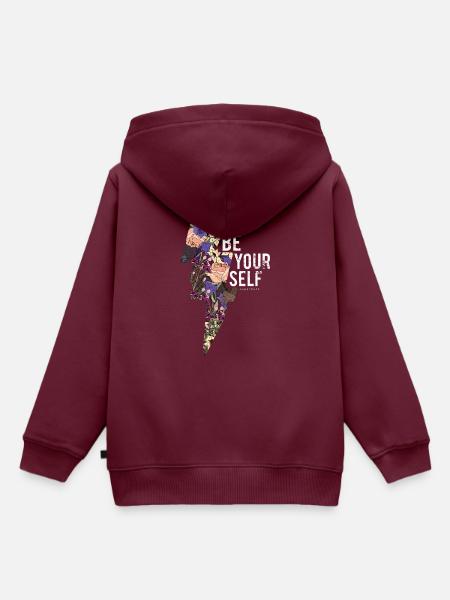 be your self - Kinder Premium Organic Hoodie - Burgunderrot
