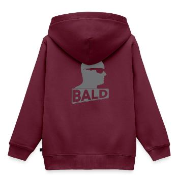 Kahl - Kinder Premium Organic Hoodie - Burgunderrot - Hinten - AI Model Kid Female (0cm)