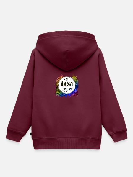 Ibiza Crew Bunt - Kinder Premium Organic Hoodie - Burgunderrot