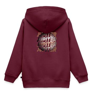 Jupiter Design - Kinder Premium Organic Hoodie - Burgunderrot - Hinten - AI Model Kid Female (0cm)