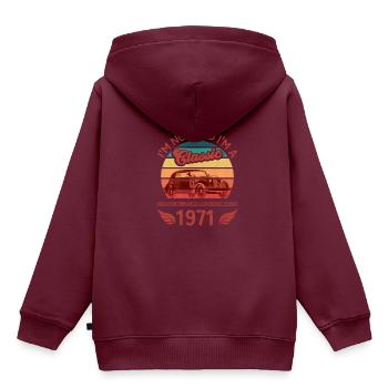 Ich bin nicht alt - Kinder Premium Organic Hoodie - Burgunderrot - Hinten - AI Model Kid Female (0cm)