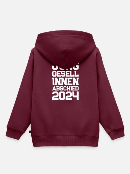 Junggesellinnenabschied 2024 Junggesellin - Kinder Premium Organic Hoodie - Burgunderrot