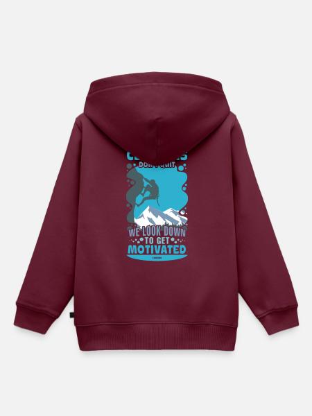Klettern - Kinder Premium Organic Hoodie - Burgunderrot