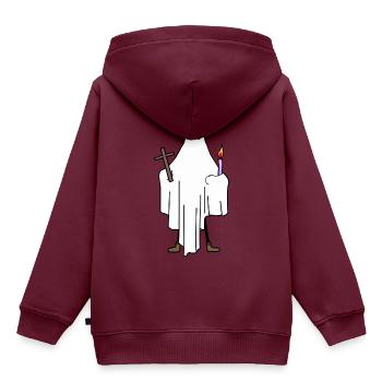 Heiliger Geist religiös Religion Heiligenschein - Kinder Premium Organic Hoodie - Burgunderrot - Hinten - AI Model Kid Female (0cm)