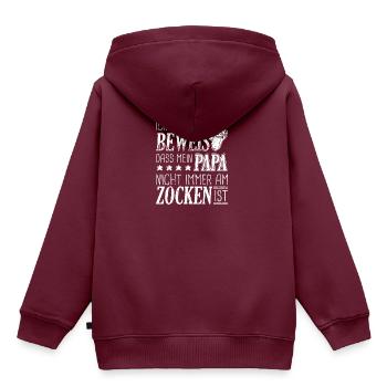 Gamer Gaming Shirt Beweis - Kinder Premium Organic Hoodie - Burgunderrot - Hinten - AI Model Kid Female (0cm)