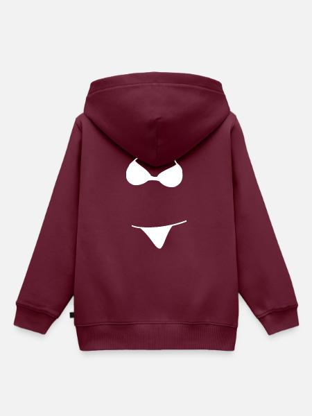 Bikini Logo - Kinder Premium Organic Hoodie - Burgunderrot