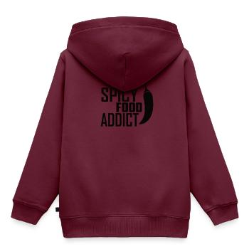 Scharf Essen Gewürze Chillischote Schärfe Essen - Kinder Premium Organic Hoodie - Burgunderrot - Hinten - AI Model Kid Female (0cm)