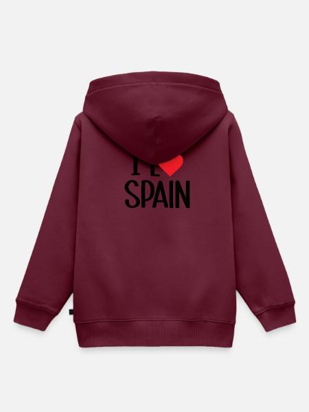 Ich liebe Spanien - Kinder Premium Organic Hoodie - Burgunderrot