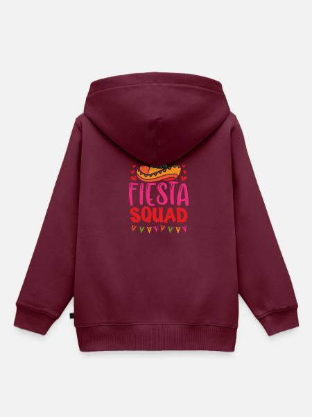 Fiesta Squad - Kinder Premium Organic Hoodie - Burgunderrot