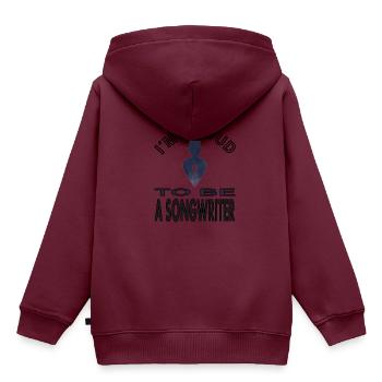 Songwriter Melodie Maestro Dirigent Geschenkidee - Kinder Premium Organic Hoodie - Burgunderrot - Hinten - AI Model Kid Female (0cm)
