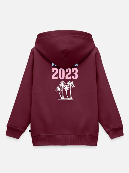 Marbella 2023 - Kinder Premium Organic Hoodie - Burgunderrot