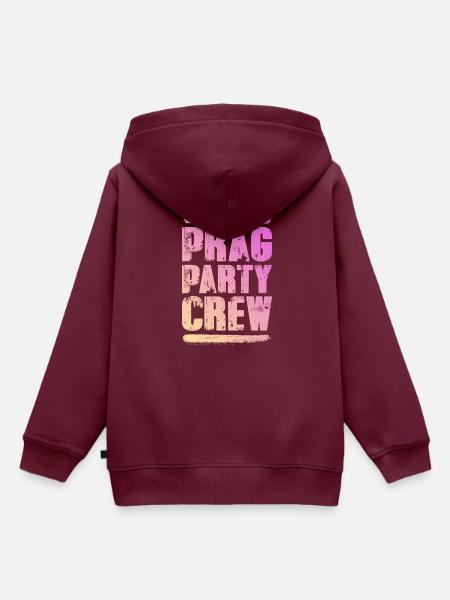 Prag Party Crew Bunt - Kinder Premium Organic Hoodie - Burgunderrot