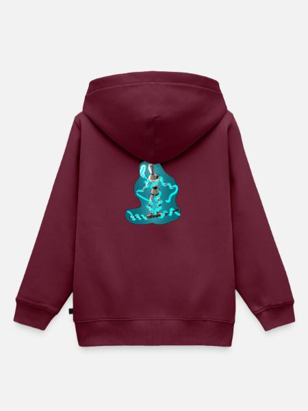 Seiltanzende Puppe - Kinder Premium Organic Hoodie - Burgunderrot