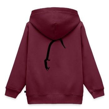 Kletterausrüstung eispickel - Kinder Premium Organic Hoodie - Burgunderrot - Hinten - AI Model Kid Female (0cm)
