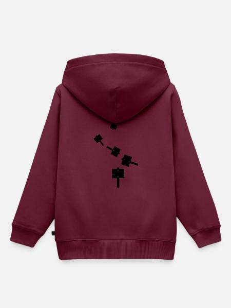 Wegweiser icon - Kinder Premium Organic Hoodie - Burgunderrot