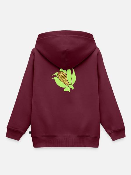 mais - Kinder Premium Organic Hoodie - Burgunderrot