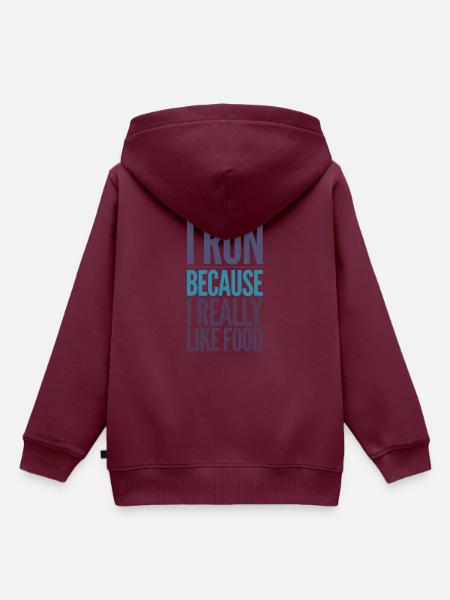 Ich laufe - Kinder Premium Organic Hoodie - Burgunderrot