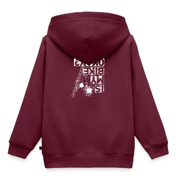 Is my bike okay? - Kinder Premium Organic Hoodie - Burgunderrot - Hinten - AI Model Kid Female (0cm)