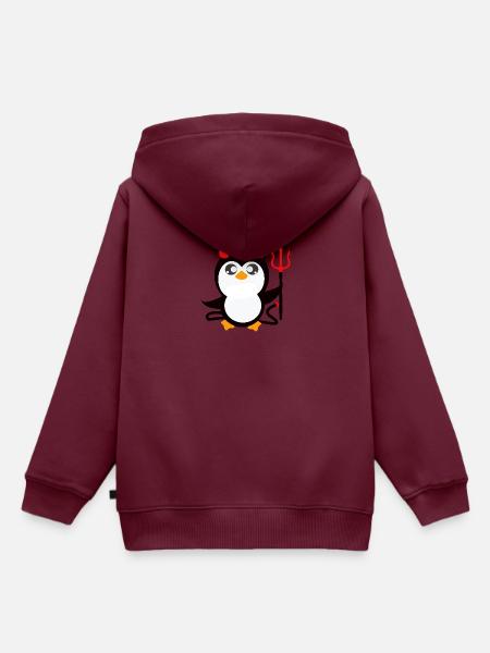 Teufel - Kinder Premium Organic Hoodie - Burgunderrot