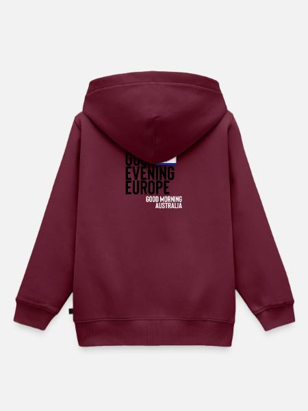 Eurovision - Kinder Premium Organic Hoodie - Burgunderrot