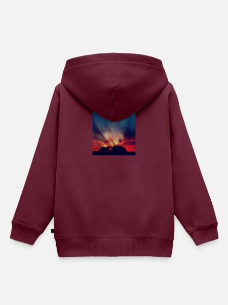 Sky Collection - Kinder Premium Organic Hoodie - Burgunderrot