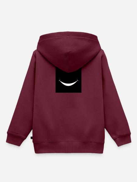 Smile - Kinder Premium Organic Hoodie - Burgunderrot