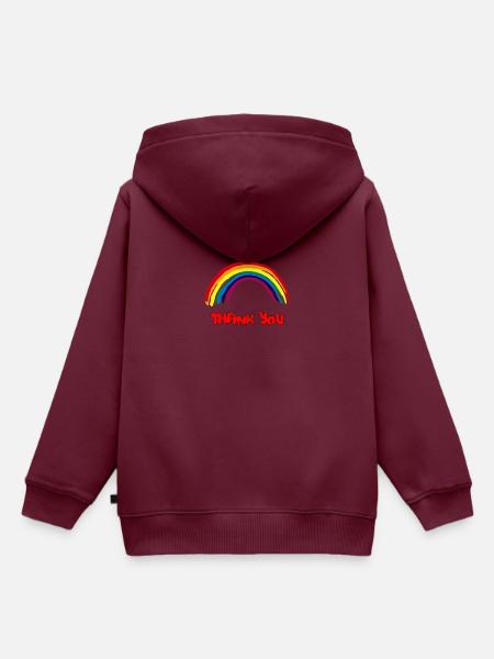 Danke - Kinder Premium Organic Hoodie - Burgunderrot